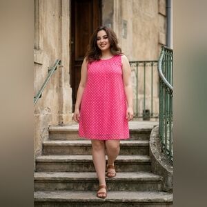 Whispers of Spring – Epic Threads Polka Dot Pink Dress, Size XL